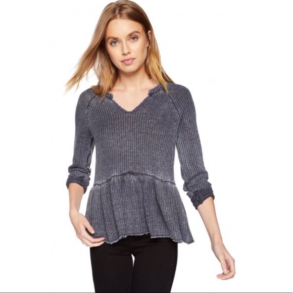 William Rast Tops - William Rast || Parisian Nights Grey Henley || NWT